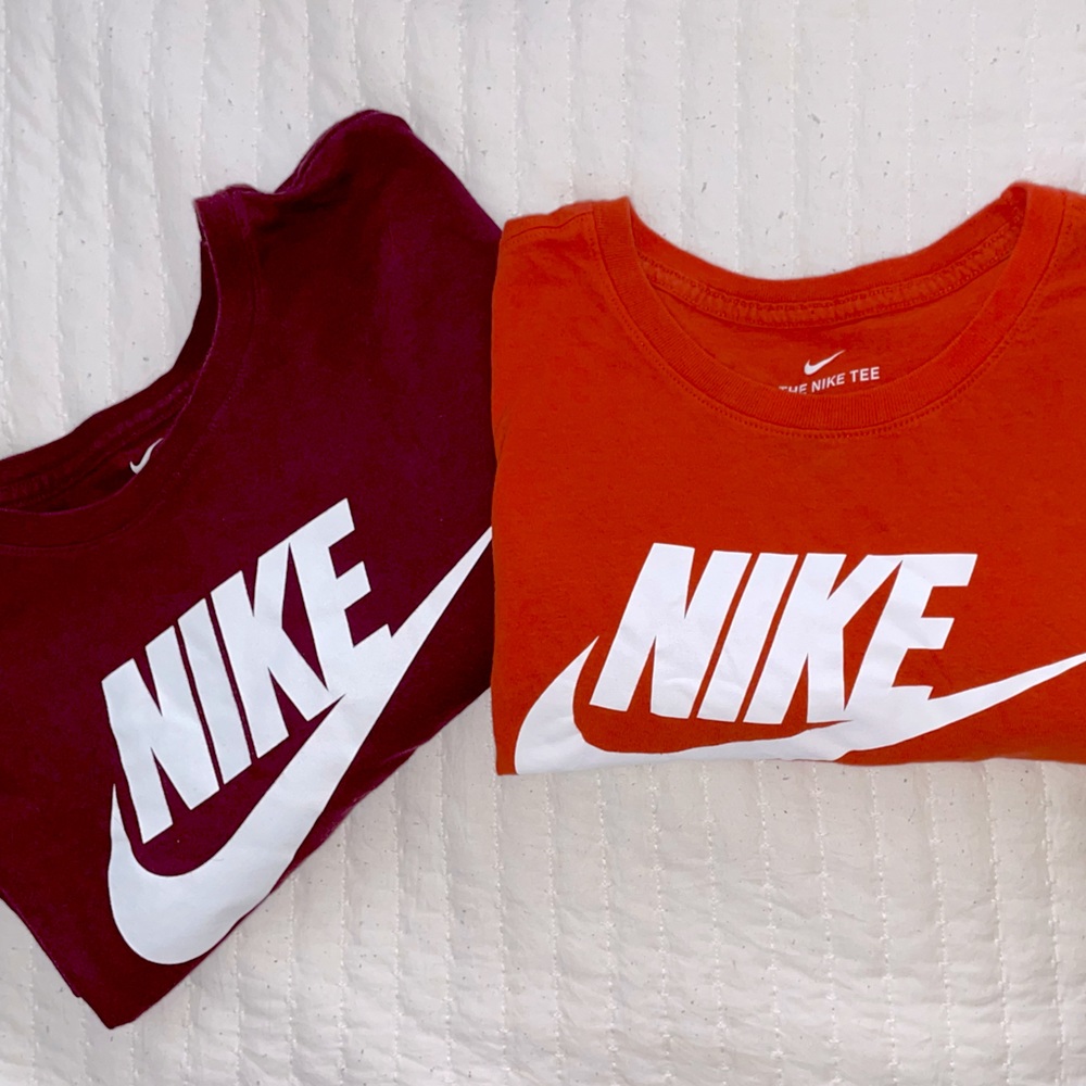 NIKE TEES- ORANGE AND MAROON